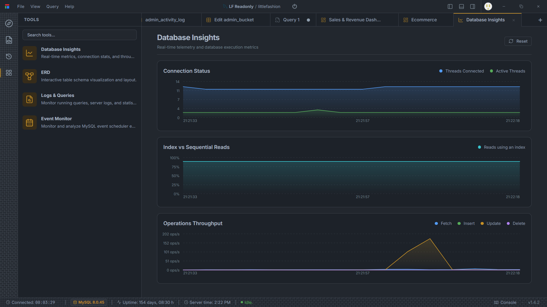 Live Database Insights in Darang